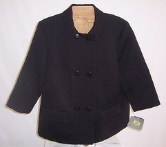 NWT Liz Claiborne Black Chinese Lacquer Retro style coat Misses Size 14W - $28.71