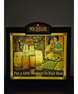 Vintage  Michelob Beer Lighted Sign Black Americana Couple 1981  19&quot; x 1... - €59,12 EUR