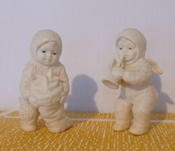 Snowbabies 3&quot; Set of 2 Department Dept 56  Christmas Ornaments Home Decor  - £9.29 GBP