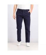 Tasso Elba Pants Mens 36x32 Navy Luca Chinos Cotton Stretch Flat Front - $32.91 CAD