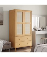  Wardrobe Brown Solid pine wood Wardrobe Rectangular Modern - $512.49