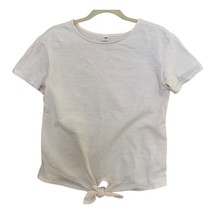 Old Navy Baby Pink Short Sleeve Tee T-shirt Midriff Tie Front Size XS Basic - $9.50