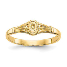 14K Gold Polished Oval Baby Ring K5792 - $111.30