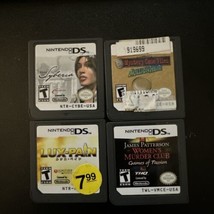 Nintendo DS Games lot of 4 Mystery Games Lux-Pain Syberia James Patterson - £19.97 GBP