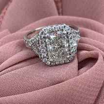 Igi 2.56 KT Splendente Taglio Laboratrio Grown Diamante Fidanzamento Anello 14k - £3,732.67 GBP