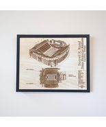 Darrell K Royal Texas Memorial Stadium Blueprint Art, Black Frame, Laser... - €25,06 EUR