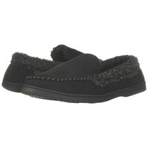 Neu Schwarz Dearfoams Herren Kunstwildleder Vlies Memory Foam Innen/Außen - €9,26 EUR