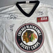 Autographs Eddie Olczyk Chicago Blackhawks Signed Jersey M Jamal Mayers Stalberg - £69.17 GBP