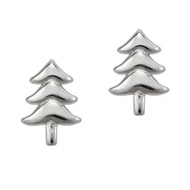 Sterling Silver Christmas Tree Post Stud Earrings - £15.74 GBP