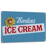Borden’s Ice Cream Milk Store Kitchen Retro Logo Wall Art Decor Metal Ti... - £9.44 GBP