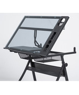 Crafting Work Station with Glass Top Drawing desk Art Work Study Table  - £234.44 GBP