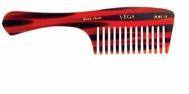 Vega Tortoise Shell Shampoo Comb Flat (Brown) - £15.48 GBP
