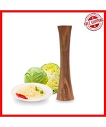 Acacia Wood Pickle Packer - Elegant Vegetable Tamper for Fermenting Mast... - $50.95 CAD