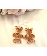 Handcrafted Paper Quill Brown Teddy Bear Earrings - £11.96 GBP