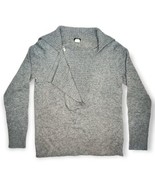 J Crew Dream Zip Henley Gray Heather Wool Cashmere Blend Pullover Sweate... - £17.75 GBP