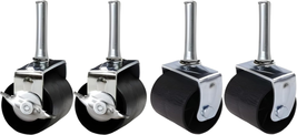 King&#39;S Brand Heavy Duty Caster Wheels for Bed Frame ~Set of 4~ (2 Locking &amp; 2 No - £15.25 GBP