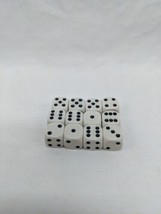 Lot of (12) Black And White 1/2&quot; Dice - £15.77 GBP