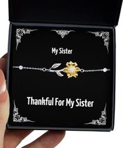Funny Sister Gifts, Thankful for My Sister, Inspirational Sunflower Bracelet for - £38.91 GBP