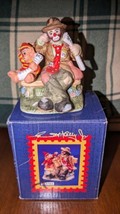 Flambro Emmett Kelly Jr Clown Figurine Porcelain Collection 9783 Capuchin Monkey - £19.43 GBP