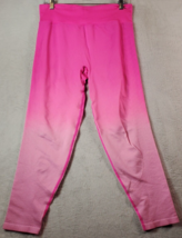 Pink Active Stretch Pants Womens Size XL Pink Polyamide Flat Front Elast... - $13.54