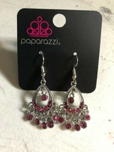 Paparazzi Earrings (New)Catch Some Sparkle Pink #39 - £6.83 GBP