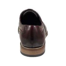 25064-601 Mens Dunbar Stacy Adams Shoes Antiqued Leather Burgundy Oxford wingtip image 6