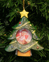 GLITTERED CHRISTMAS TREE MAGNETIC PICTURE FRAME CHRISTMAS TREE ORNAMENT - $8.88