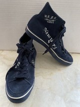 Polo Ralph Lauren Solomon New York Navy Blue Men&#39;s Hi Top Sneakers Size 7.5 - $38.00