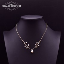 GLSEEVO Handmade Tree Branch Natural Pearl Adjustable Necklace For Women Gifts B - £19.82 GBP