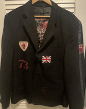 Extreme Land Wool Blend Coat Blazer Jacket w/ Patches XXL - $123.74