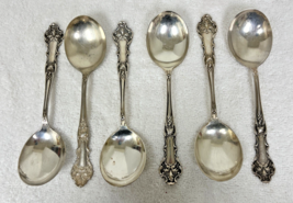 International Silver Charter Oak Silverplate 6 PC Round Bowl Soup Spoon ... - $36.14