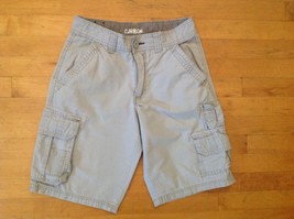 CARBON BOY&#39;S /Teen Khakis / Light  Beige Tan Shorts Size 26 Elastic  Waist - $13.85