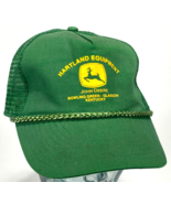 Vtg John Deere Hat-Hartland Equipment-KY-Rope Bill-Mesh-Green-Snapback-G... - $436.04 MXN