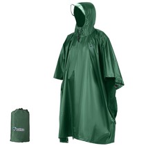 Rain Poncho Waterproof Raincoat with Hood Cycling Rain Cover Hi Hooded C... - £58.27 GBP