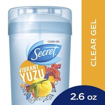 Secret Clear Gel Antiperspirant and Deodorant, Vibrant Yuzu, 2.6 oz, 3CT 082021 - £16.28 GBP