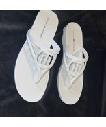Tommy Hilfiger Vedna Sandals White Jelly Thong Cutout Logo Flip Flops sz... - $1,075.18 MXN