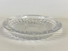 Val St. Lambert Signed Round Cut-Glass Ashtray Balmoral Pattern Vintage 1960&#39;s - £13.65 GBP