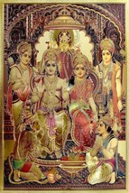 Ram Darbar Poster Foil Plated Length (18 Inch X Width 12 Inch , Multicol... - £15.45 GBP