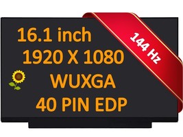 16.1&quot; For NV161FHM-NX2 45% Ntsc 144hz 40Pin Fhd Ips Led Lcd Screen NV161FHM-NX1 - £48.83 GBP