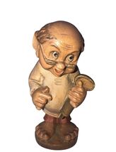 Vintage Italy Carved Wood Doctor Trade mark FRANCO Made In ITALY - $27.20 CAD