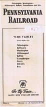 Pennsylvania Railroad Time Tables September 1951 - £2.67 GBP