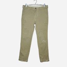 Polo Ralph Lauren Mens GI Khaki Patchwork Distressed Trouser Pants 34 x 32 (31) - $99.00