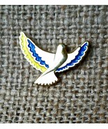 Lapel Pin Bird Dove Pigeon Turtledove Christmas Present Gift Box Ukraini... - $22.00 CAD+