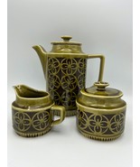 Royal Sealy Ceramic Coffee Pot - Sugar &amp; Creamer |Avocado Green | MCM Co... - £18.52 GBP