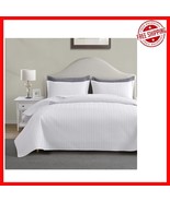 Lightweight California King Quilt Set - Chevron Pattern for All Season C... - $80.18