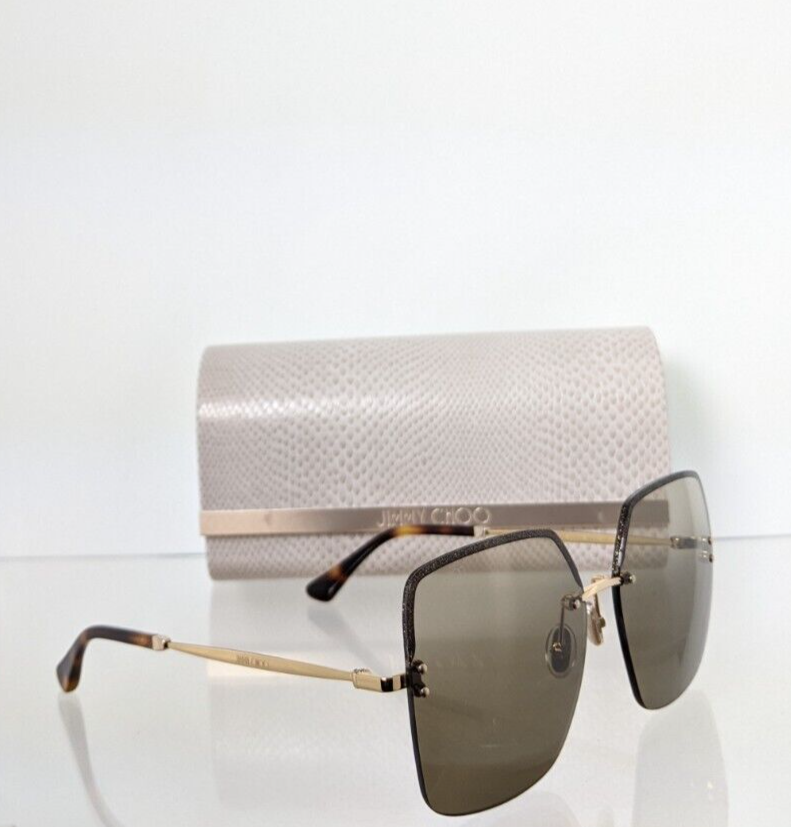 Brand New Authentic Jimmy Choo Sunglasses TAVI/S 01QHA Gold 60mm Frame TAVI Item image 4
