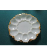 Canonsburg Brown Drip  DEVILED EGG PLATTER MILK GLASS ANCHOR HOCKING GOL... - $52.79 CAD+