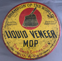 Vintage Tin Champion Of the World Liquid Veneer Mop Buffalo Specialty Co NY - £3.58 GBP