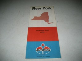 Vintage American New York Road Map 1972 - £8.53 GBP