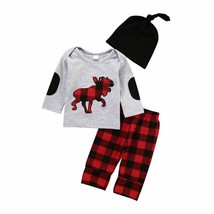 NWT Baby Boy Buffalo Check Moose Tee Pants Hat Socks Set 6 Months 12 Mon... - £12.72 GBP+
